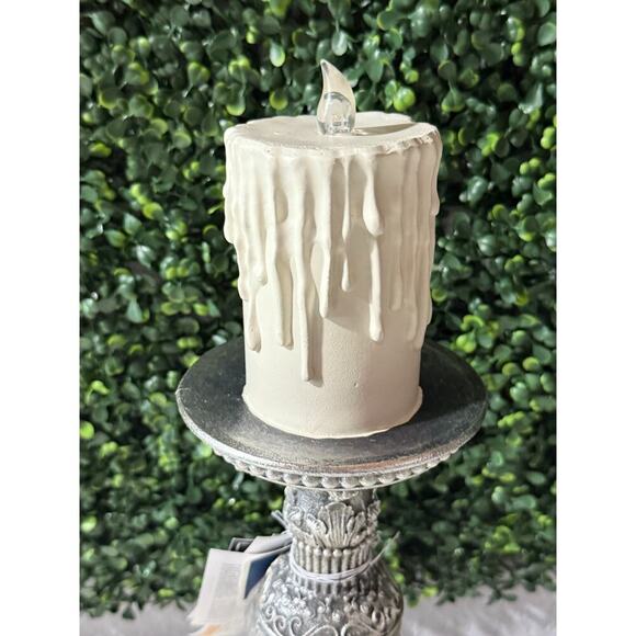 Martha Stewart Halloween Skull Candle Holder LED Decor Gothic Spooky Light Up - Picture 4 of 6